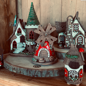 Ceramic Candle Houses